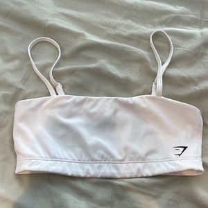 Gymshark White Bandeau Sports Bra